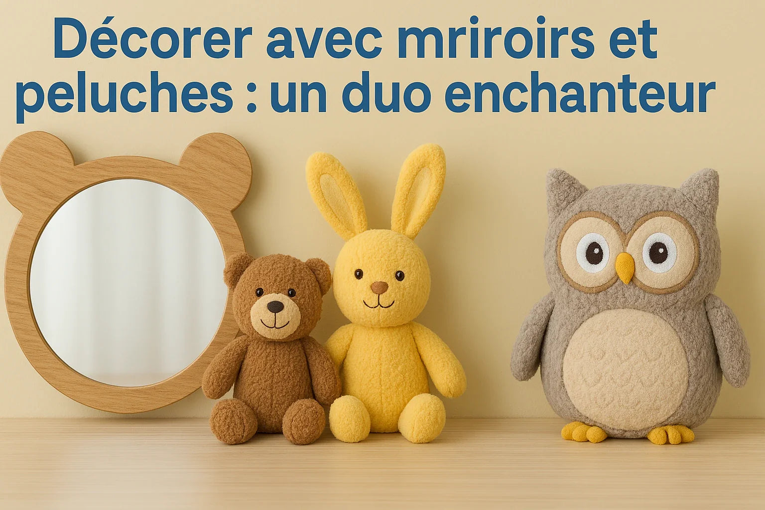 Décorer avec miroirs et peluches : un duo enchanteur